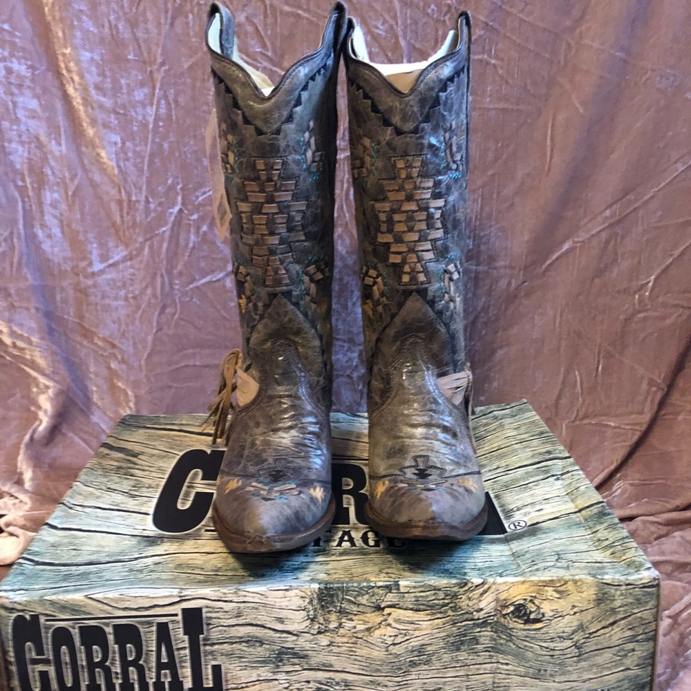 Corral laser woven boots